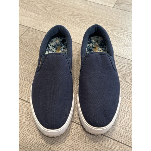 Puma Tustin Summer Navy Canvas Slip-On Spikeless Golf Shoes Womens Size 7.5 - Picture 2 of 7